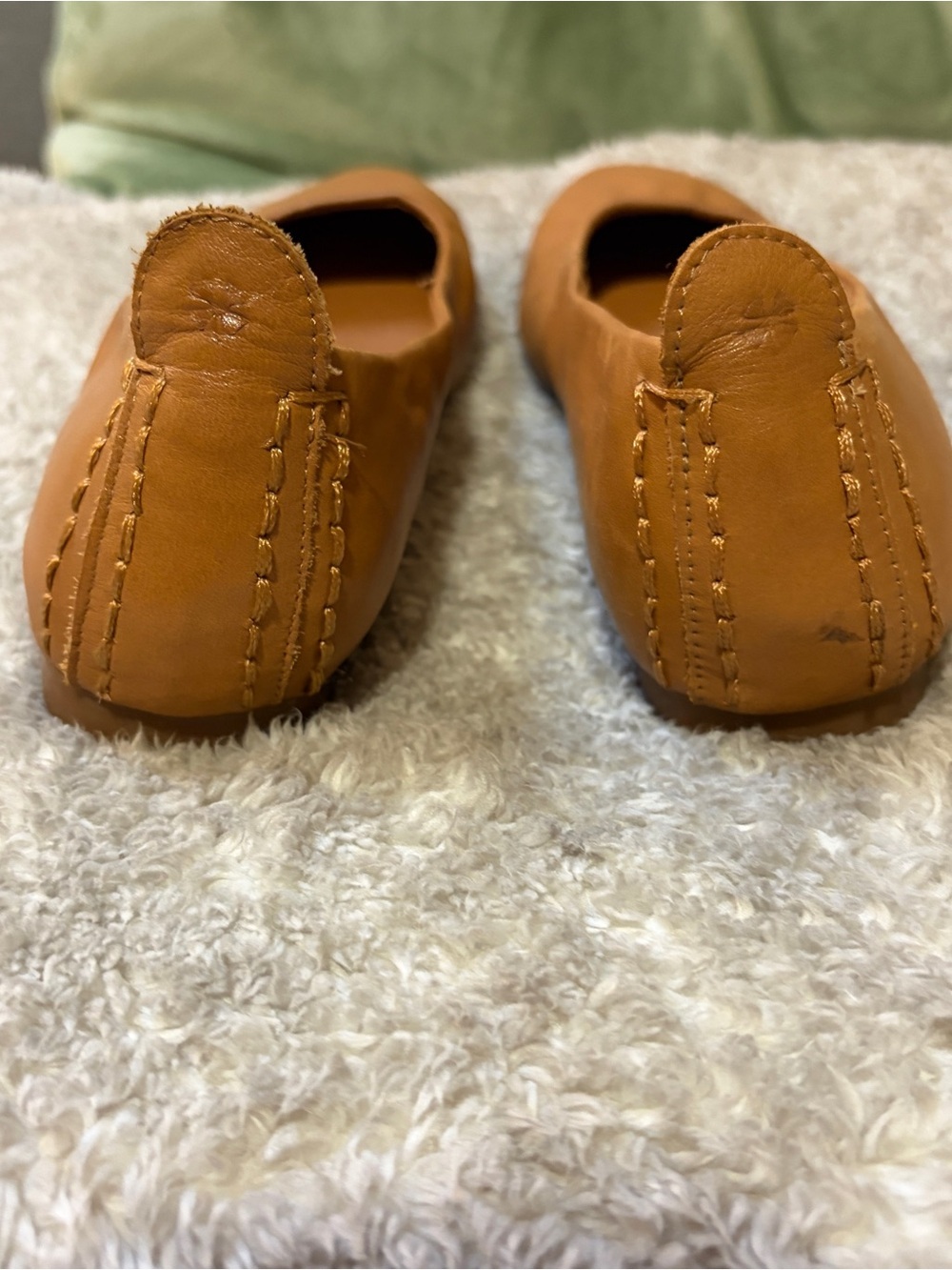 Lucky Brand Cognac Leather Ballet Flats - Picture 4 of 11
